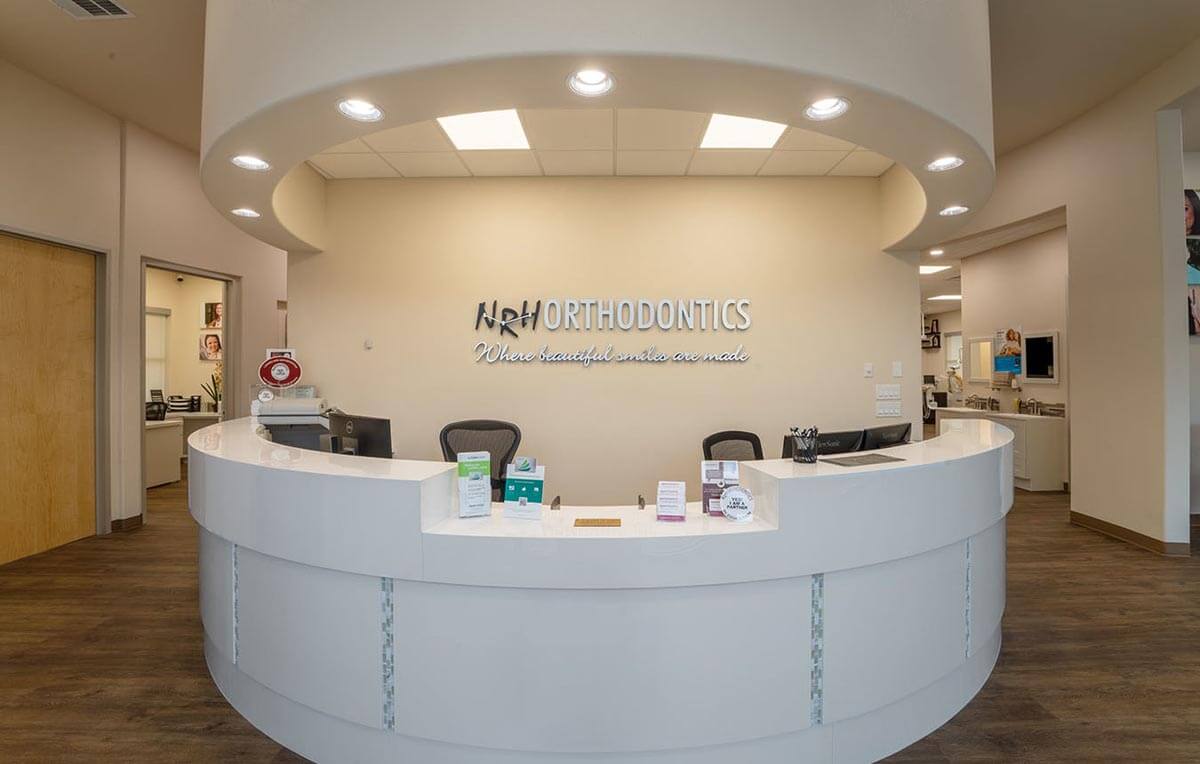 The front desk at NRH Orthodontics in North Richland Hills, TX