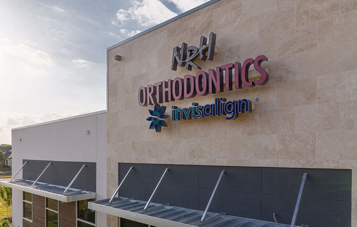 NRH Orthodontics signage in North Richland Hills, TX